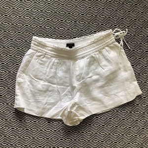 J.Crew White Linen Shorts S